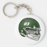 Green Football Helmet Key Chains
