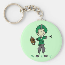 Green Football Player  T-shirts and Gifts Key Chains