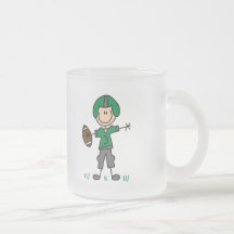 Green Football Player  T-shirts and Gifts Mugs