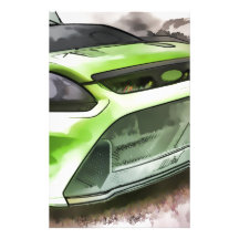 Green Ford RS Turbo Stationery Design