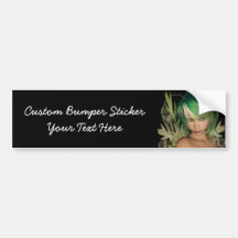 Green Forest Fairy 3D Close-Up Bumper Sticker