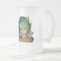 Green Forest Fairy 3D Close-Up Mugs