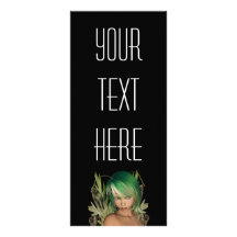Green Forest Fairy 3D Close-Up Rack Card Template