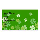 Green Four Leaf Clovers Design Business Cards