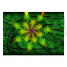 Green Fractal Card
