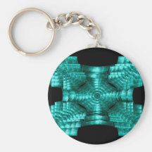 Green Fractal Keychain