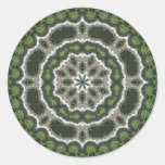 Green Fractal Photo Mandala Stickers
