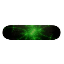 Green Fractal Web Skate Deck