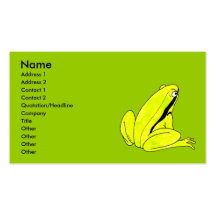 Green frog business card