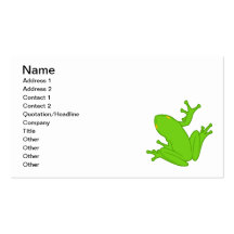 Green Frog Business Card Template