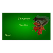 Green Frog Business Profile Card Business Card Template