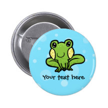 Green frog customisable button badge