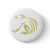 Green Frog Logo Pinback Button