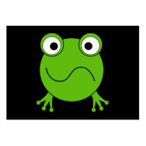 Green Frog. Looking confused. Business Card Template