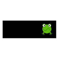 Green Frog. Looking confused. Business Card Template
