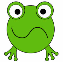 Green Frog. Looking confused. Photo Cutouts