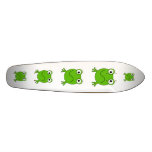 Green Frog. Looking confused. Skateboard Deck