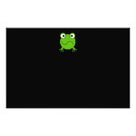 Green Frog. Looking confused. Stationery Paper
