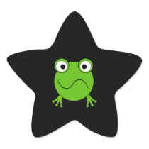 Green Frog. Looking confused. Sticker