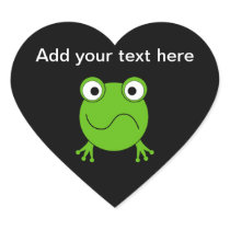 Green Frog. Looking confused. Stickers