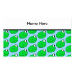 Green Frog Pattern. Business Card