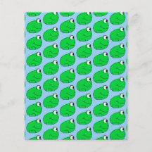 Green Frog Pattern. Personalized Flyer