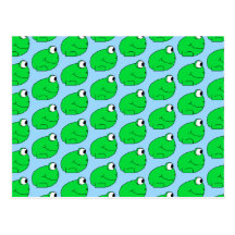 Green Frog Pattern. Postcard
