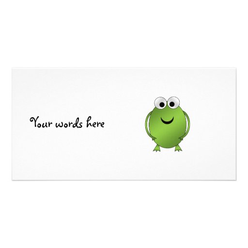 Green frog photo cards