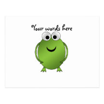 Green frog postcard
