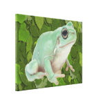Green Frog Wrapped Canvas 24x18" Gallery Wrap Canvas