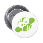 Green Funky Munky Pinback Button