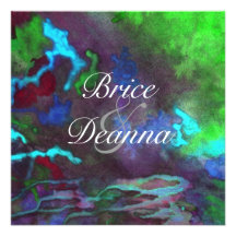 Green Fusion 2 Wedding Invitation