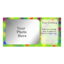 Green Fuzzy Dots PhotoCard Template