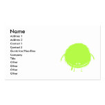 green fuzzy duzzle monster business card