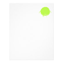 green fuzzy duzzle monster letterhead