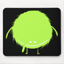 green fuzzy duzzle monster mouse pads