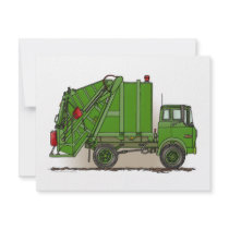 Green Garbage Truck Custom Announcements