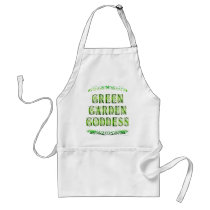 Green Garden Goddess Saying Apron