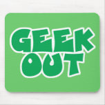 Green Geek Out Text Design Mousepad