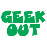 Green Geek Out Text Design Photo Sculpture