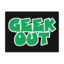 Green Geek Out Text Design Post Card