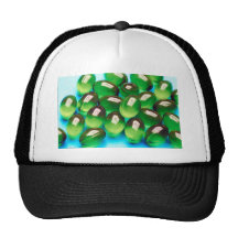 Green gel mesh hat