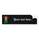 Green gentleman, red hat bumper stickers