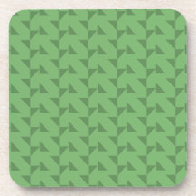 Green Geometric Abstract Pattern. Drink Coaster