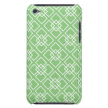 Green Geometric Diamond Pattern iPod Case-Mate Case