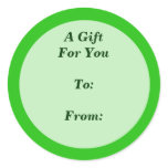 green gift tag sticker