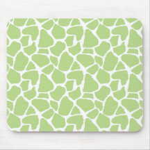 Green Giraffe Print Mousepad