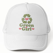 Green Girl Recycle Recycling Hat