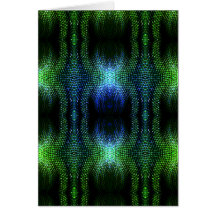 Green Glow Snake Skin Cards