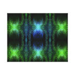 Green Glow Snake Skin Gallery Wrapped Canvas